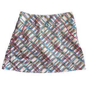 Adidas Climacool Women's Geometric Golf Tennis Skort Skirt Size 4 Side Zip